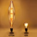 8w Tubular Antique Vintage LED E27 Smoked Glass CT120