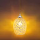 Vintage Ceiling Crackle Yellow Mosaic Glass Pendant Light K418