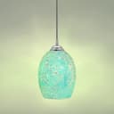  Vintage Ceiling Crackle Blue Mosaic Glass Pendant Light K420