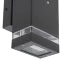 Outdoor Dusk Till Dawn Wall Light Up Down IP44 Anthracite Black Automatic Sensor ZLC374DTD 