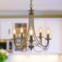 Vintage 5 Lights Antique Brass Ceiling Pendant Light Candle Lantern Chandelier K434