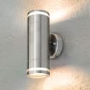 Outdoor Cylindrical Garden Wall Light Up Down IP65 Stainless Steel ZLC375 with LED GU10 5w Warm