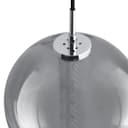 LED Globe Ceiling Pendant Light Smoked Grey Glass Lamp Shade Chrome Holder K437