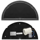 Outdoor Downward Wall Light Anthracite Grey Half Circular Frosted Diffuser IP54 ZLC382B