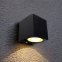 Black Finish Stainless Steel Mini Cube Single Outdoor Wall Light ZLC064B
