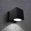 Black Finish Stainless Steel Mini Cube Single Outdoor Wall Light ZLC064B