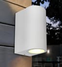 Matt White LED Modern Double Outdoor Wall Light Up/Down Garden Light ZLC055W 