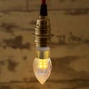 2 Pack 2W LED Crystal Candle Bulb 3000K Warm White E14