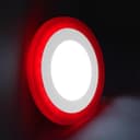 Round Dual Colour LED 6w Ceiling Recessed Panel Spot Light Red and White
