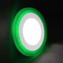 Round Dual Colour LED 6w Ceiling Recessed Panel Spot Light Green and White