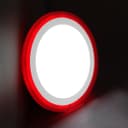 18w Round Recessed LED Ceiling Panel Light Dual Colour Cool White Red Ring 