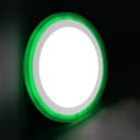 18w LED Round Recessed Ceiling Panel Light Dual Colour Cool White Green Ring 