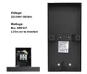Rectangular Glass Wall Lantern Outdoor Garden Wall Light Black Body Metal Luminaire ZLC084B