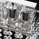 Modern Polished Chrome Indoor Wall Light Chandelier Crystal Droplets Twin G9 Lamp 