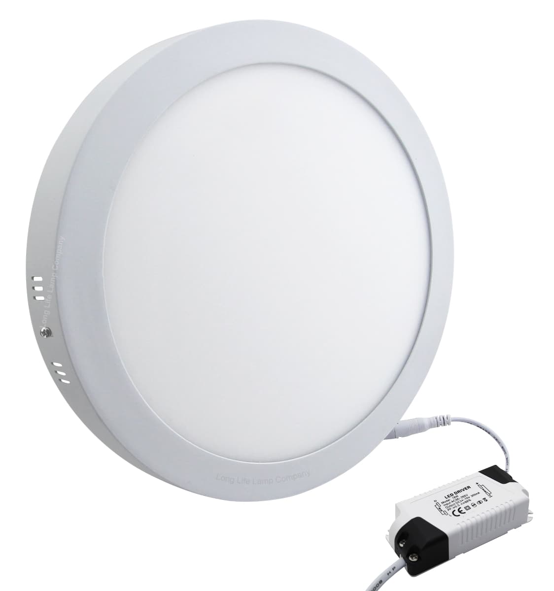 18w LED 6500K Round Surface Mount Ceiling Panel Cool White 