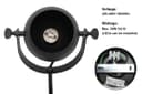 3 Way Ceiling Spot Light Adjustable Eyeball GU10 Black Metal Finish