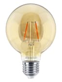 Retro Vintage LED 2w Globe Edison Style Filament Bulb Smoked Gold Glass G95 E27 Edison Screw