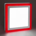18w Square LED Ceiling Light Cool White with Red Ambient Ring Surface Mount 