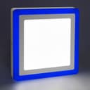 18w Square LED Ceiling Light Cool White with Blue Ambient Ring Surface Mount 