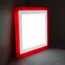 18w + 6w Square Recessed LED Ceiling Panel Light Dual Colour Cool White/Red