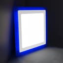 18w + 6w Square Recessed LED Ceiling Panel Light Dual Colour Cool White/Blue