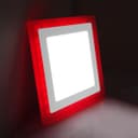 12w + 4w Square Recessed LED Ceiling Panel Light Dual Colour Cool White/Red