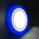 Round Dual Colour LED 6w Ceiling Recessed Panel Spot Light Blue and White