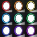18w Round LED Ceiling Light Panel Cool White with 6w RGB Colour Changing Ambient Ring Remote Controlled