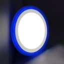 18w Round Recessed LED Ceiling Panel Light Dual Colour Cool White Blue Ring