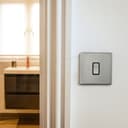 Light Switch 1 Gang 2 Way Gloss Brushed Chrome Wall Switch N302DME