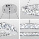 Modern Round Chandelier LED Ring Pendant Ceiling Light Cool White M0170