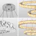 LED Modern Round Ceiling Chandelier Double Ring Warm White H3042