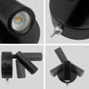 3W LED Adjustable Black Wall Mounted Bedside Light Switched Warm White BW05