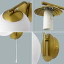 Modern Indoor Brass Frosted Glass Wall Light with Pull Switch BW15