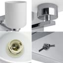Modern Indoor Chrome Frosted Glass Wall Light with Switch BW16
