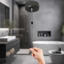 Metal Ceiling Pull Cord Light Switch 1 Way 6A Black Nickel PU04