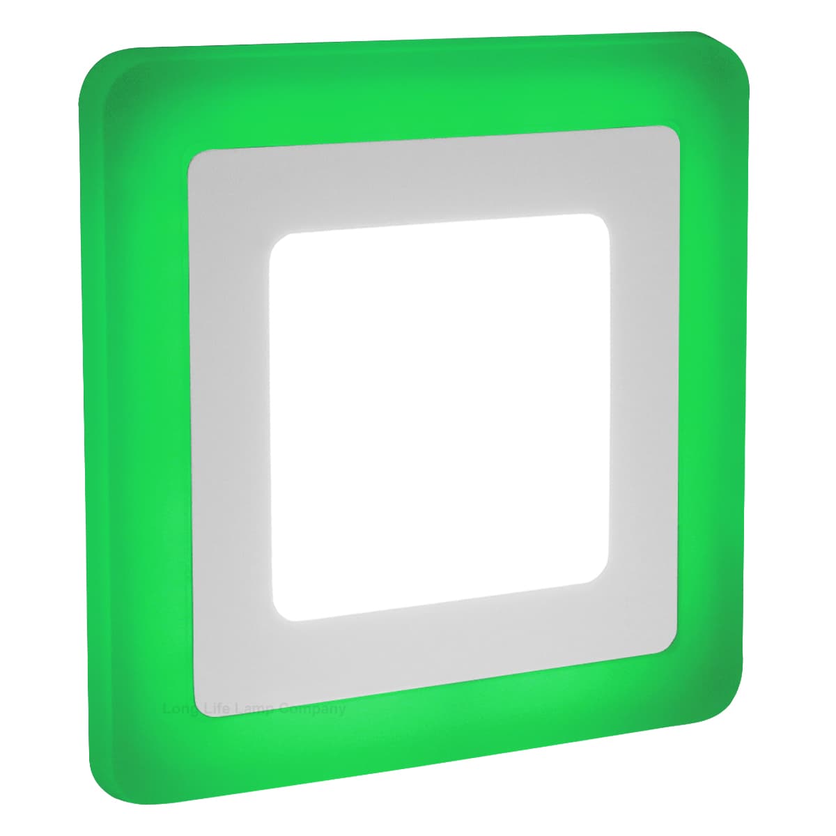 6w + 3w Square LED Ceiling Light Recessed Panel Dual Colour Cool White/Green