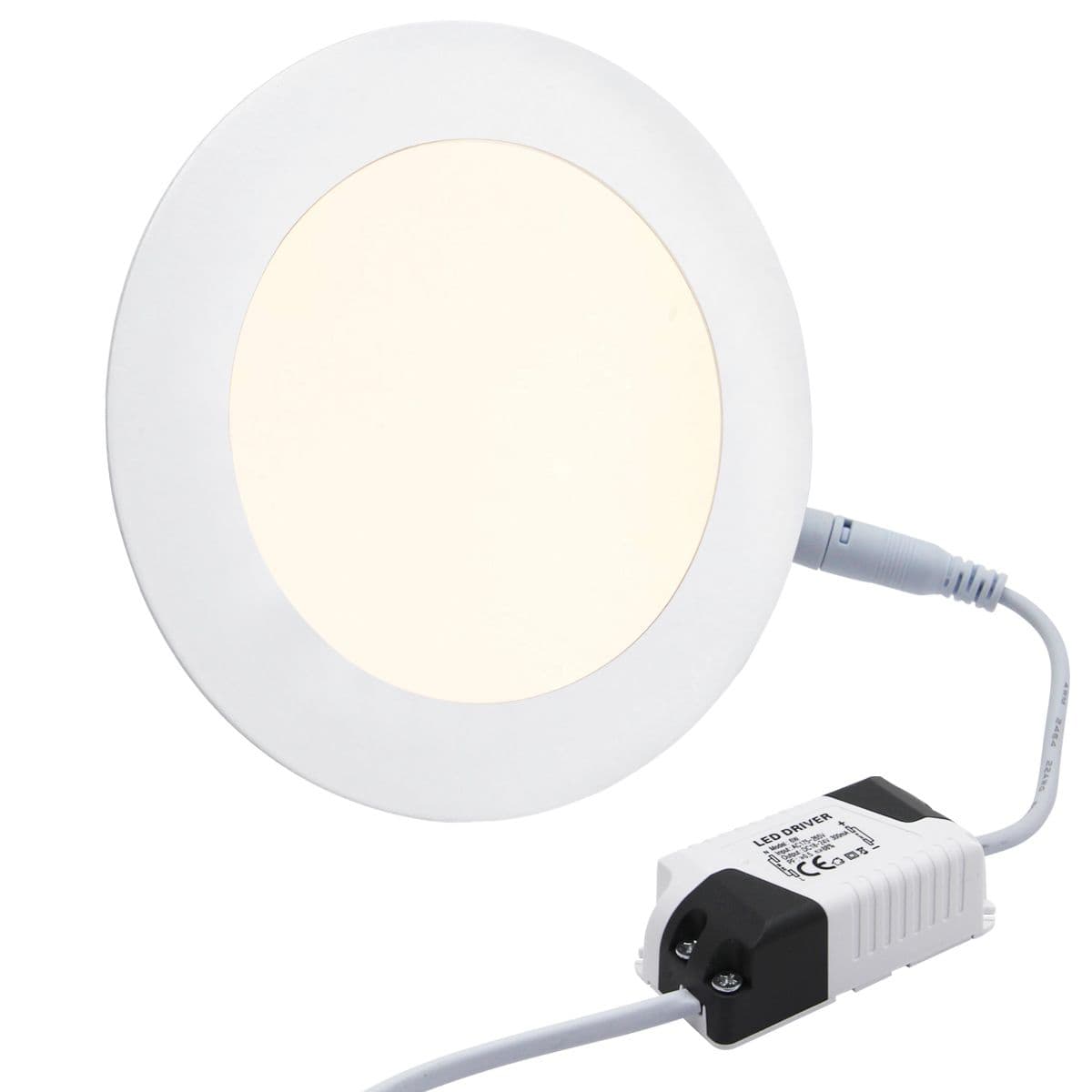6w LED Round Recessed Ceiling Flat Panel Ultra Slim Warm White 