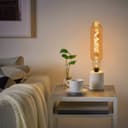 LED Light Bulb Vintage Tubular Spiral Filament Smoked Gold Glass 4W E27