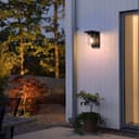 Outdoor Wall Light Lantern Black Clear Lamp Shade ZLC385 with 4w LED Warm White