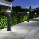 3W LED PIR Sensor Bollard Outdoor Garden Light Black Stainless Steel 6500K IP54 ZLCA04