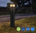 3w Black LED Bollard Post Ground Spike Light Warm White ZLC302WW