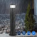 LED Black Bollard Outdoor Garden Light ZLC303K with 5w GU10 CW