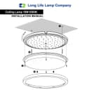 18w LED Bulkhead Ceiling Light Mounted Round Dome Cool White