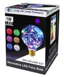 1w E27 LED Globe Decorative Light Bulb Purple G95