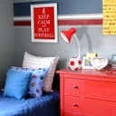 Retro Football Desk Lamp Flexible Red and White