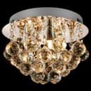 Modern Small Round Chandelier Reflective Base 