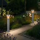 Modern LED Bollard Light Stainless ZLC310K with Warm White 5w E27 Clear Candle