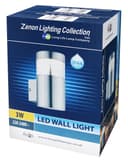 3w Modern LED Outdoor Garden Wall Light Stainless Steel IP44 Warm White ZLC044