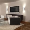 Modern White Ceramic Up & Down Contemporary Indoor Wall Light Lamp 